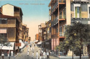 US37 postcard Egypt Port Said commerce street 