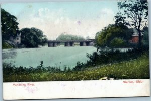 postcard Mahoning River, Warren Ohio