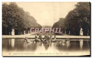 Postcard Ancient Gardens of Versailles Apollo Basin and the Green Carpet