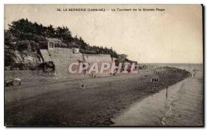 Old Postcard La Bernerie The Turn of the Big Beach