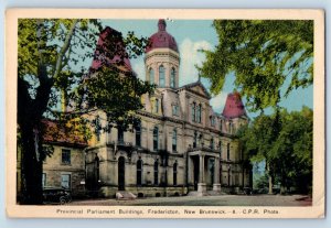 Fredericton NB Canada Postcard Provincial Parliament Buildings 1941 Posted