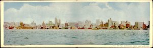 B579 United States New York Waterfront viewed from Jersey City double postcard