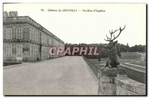 Old Postcard Chantilly chateau Park Pavilion d & # 39Enghien