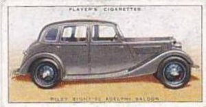 Player Vintage Cigarette Card Motor Cars 1st Series 1936 No 33 Riley Eight-90...