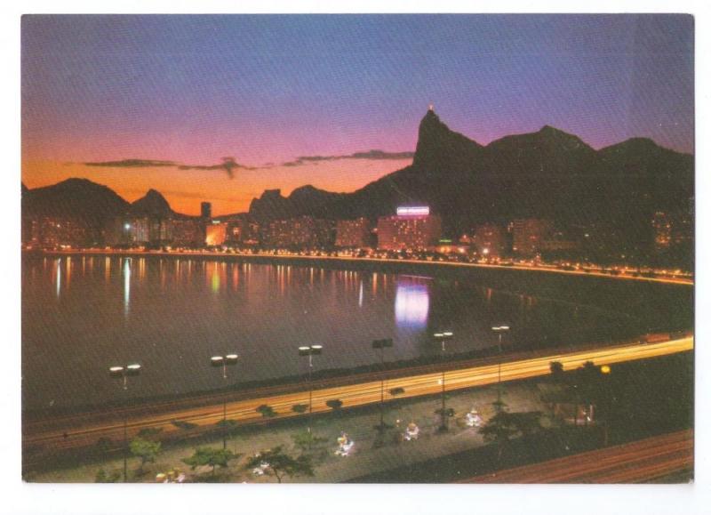 Botafogo Bay Brasil Night View 1970s 4X6