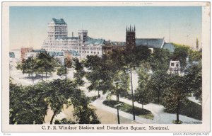 C.P.R. Windsor Station and Dominion Square, montreal, Quebec, Canada, 10-20s