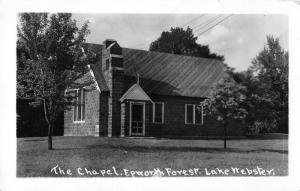 Lake Webster Indiana Epworth Forest Chapel Real Photo Antique Postcard J42063