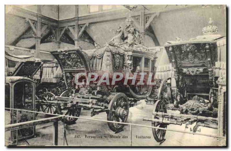 Postcard Old Cars Museum of Versailles