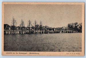 Middelburg Zeeland Netherlands Postcard View of the Sissingel c1920's