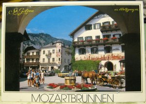 Austria Mozartbrunnen St Gilgen am Wolfgangsee - posted 2011