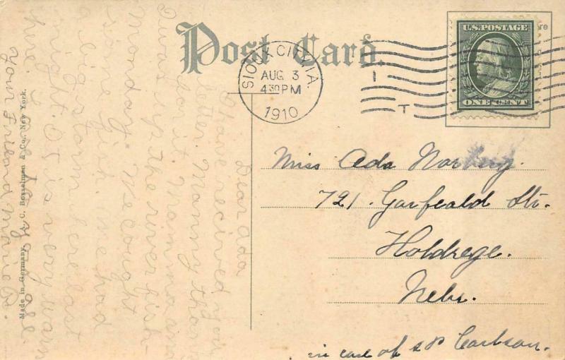 SIOUX CITY, IA Iowa       SMITH VILLA SCHOOL      1910 Postcard