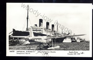 LS2603 - Cunard Liner - Berengaria & Seaplanes in Southampton - Pamlin postcard