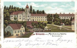 Austria Gruss vom Mariahilfberg Gutenstein Litho Postcard 06.88 