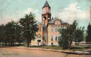 VINTAGE POSTCARD HIGH SCHOOL AT ST. MARYS OHIO MADE IN GERMANY CARD DIVIDED BACK