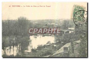 Old Postcard Poitiers Clain Valley Bridge Tunnel