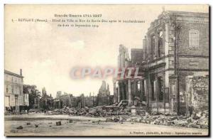 Old Postcard Militaria Great War Revigny City Hall and the Bar Street Due aft...