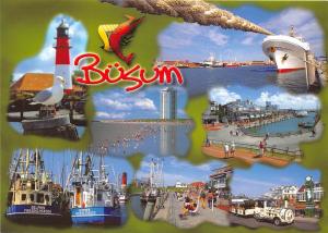 BG9984 lighthouse train   ship bateaux  nordseeheilbad busum   germany