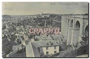 Old Postcard General view taken Morlaix Viaduct