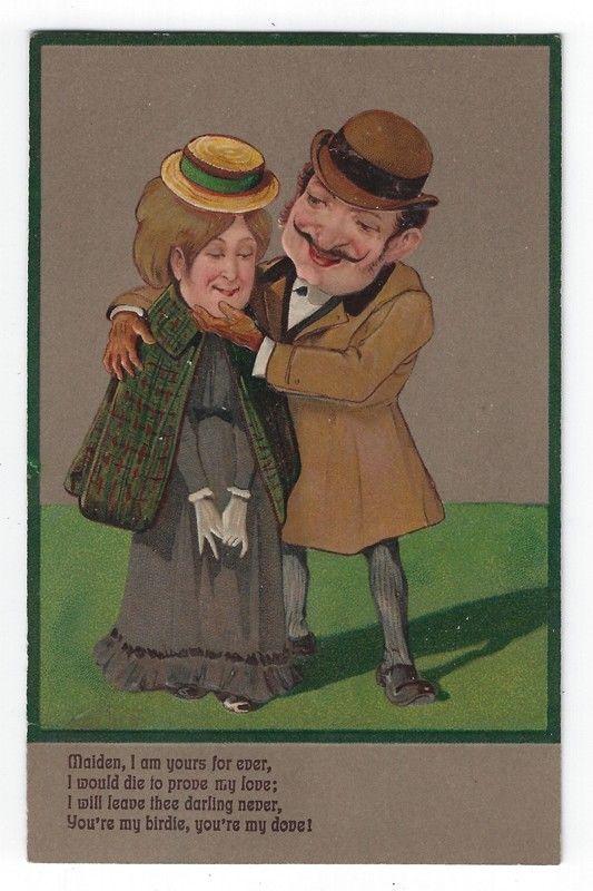 Vintage Comical Romance Postcard, The Charmer, PFB, 1907