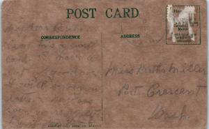 RPPC SEATTLE,  WA Washington  ARTS & CRAFTS Greeting/VIEW  1913  Postcard