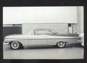 REAL PHOTO 1959 CHEVROLET BELAIR SPORT COUPE DEALER ADVERTISING PSOTCARD COPY