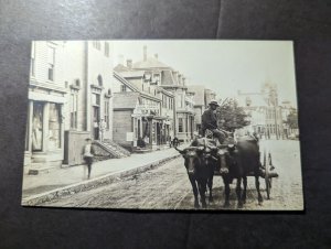 Mint Canada RPPC Postcard Black Man Riding Bull Wagon Sigus PS1