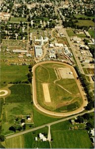 Princeton, IL Illinois  BUREAU COUNTY FAIR  Fairgrounds Aerial View  Postcard