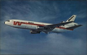 Western Airlines DC-10 Jetliner Airliner Airplane Vintage Postcard