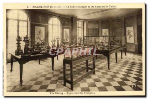 Old Postcard Malmaison The Dining Room and table centrepieces
