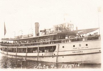 Fond Du Lac Lake Boat Chicora 1915 RP