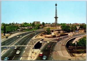 VINTAGE POSTCARD CONTINENTAL SIZE 1970s BERLIN GERMANY PANORAMA VIEW