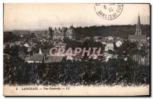 Old Postcard Langeais general view