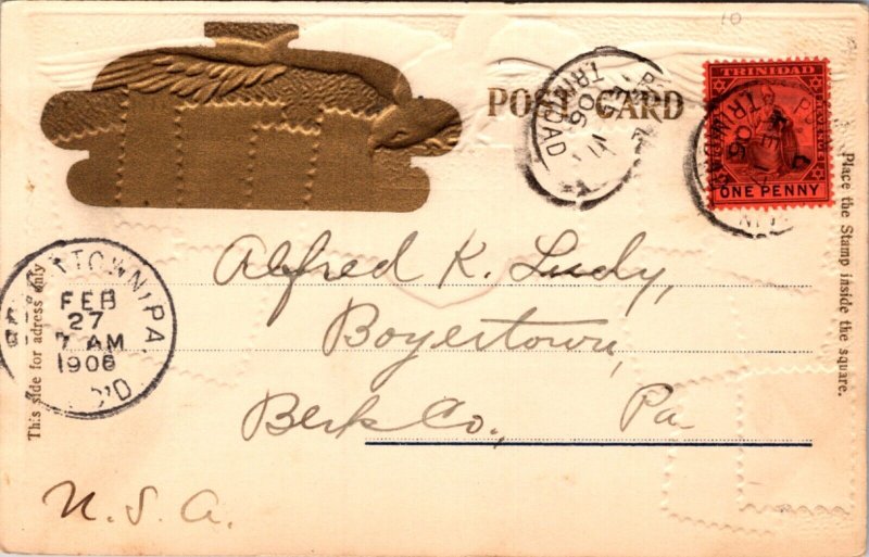 Postcard Stamps United States of America Bald Eagle Patriotic Shield