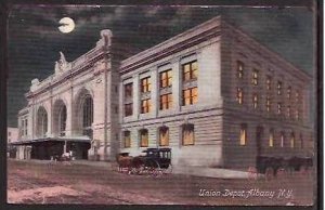 NY Albany Union Station At Night 1907