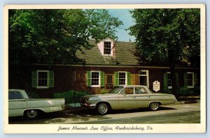 Fredericksburg Virginia Postcard James Monroe's Law Office c1960 Vintage Antique