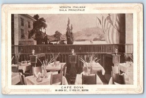 Boston Massachusetts MA Postcard Veduta Italiana Cafe Bova Arch Restaurant c1910