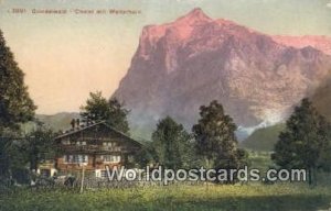 Chalet mit Wetterhorn Grindelwald Swizerland Unused 