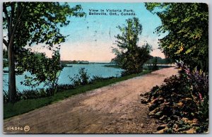 Postcard Belleville Ontario c1931 View in Victoria Park Scenic View Hastings Co.