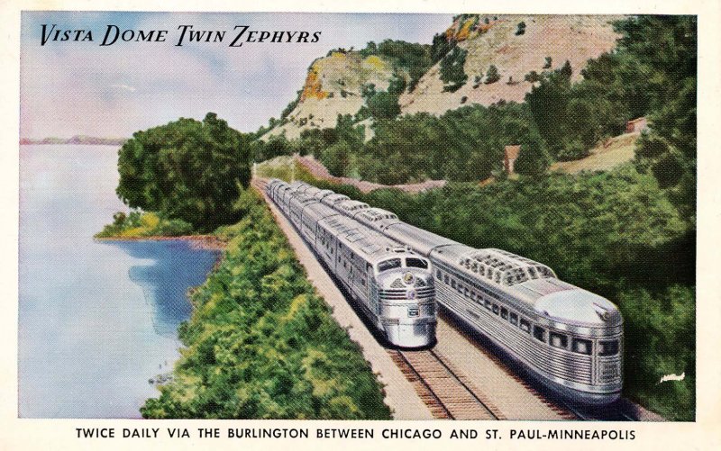 Burlington Route - Vista Dome Twin Zephyrs