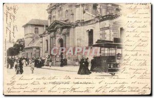 Old Postcard Fontainebleau output of the Church