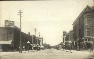 Jamestown ND North Fifth Ave 1919 Used Real Photo Postcard