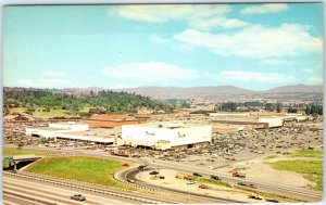 c1960s Tukwila, WA South Center Mall Shopping Center Birds Eye Postcard Vtg A133