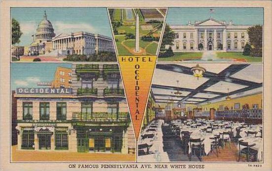 Washington DC Hotel Occidental On Famous Pennsylvania Avenue Near White House