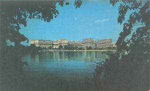 Washington DC Watergate Hotel Viewed Across Potomac Chrome Postcard Unused