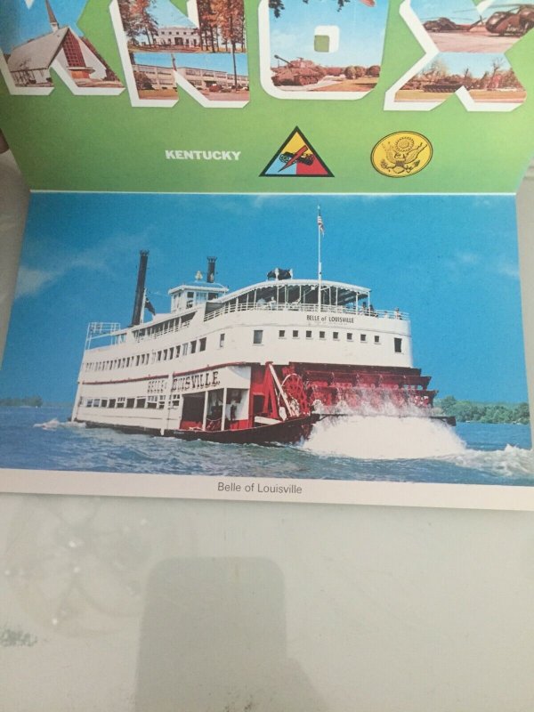 1983 USED  POSTCARD SOUVENIR FOLDER GREETINGS FROM KENTUCKY 