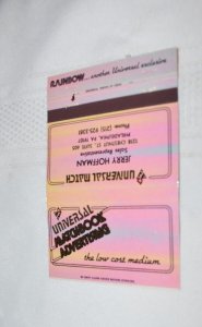 Univeral Match Sales Representative 40 Strike Matchbook Cover