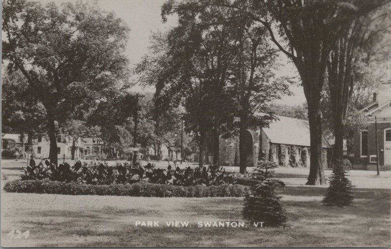 RPPC Postcard Park View  Swanton  VT Vermont