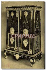 Old Postcard Boulle marquetry cabinet in London Victoria and Albert Museum
