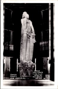 RPPC Ramsey County War Memorial Indian God of Peace in Saint Paul, Minnesota