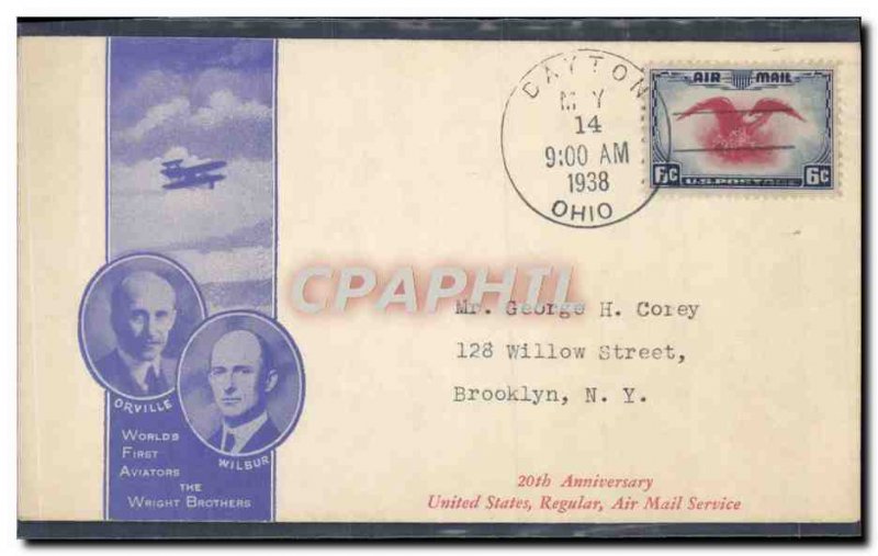 Letter to NY USA Dayton Wright Brothers Orville Wilbur May 14, 1938